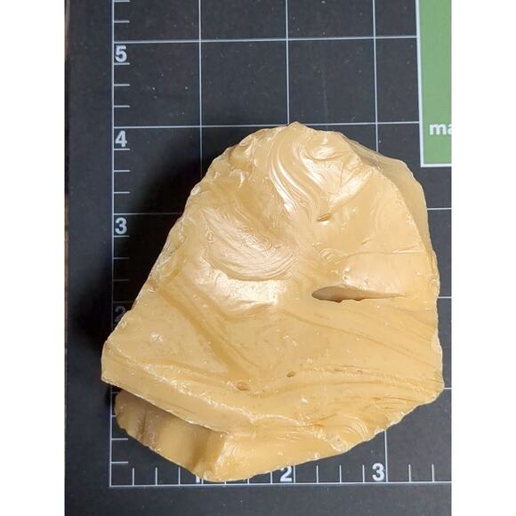 Carmel Chocolate Swirl Art Glass Cullet Layered Slag Glass #5XL159 - Picture 6 of 6